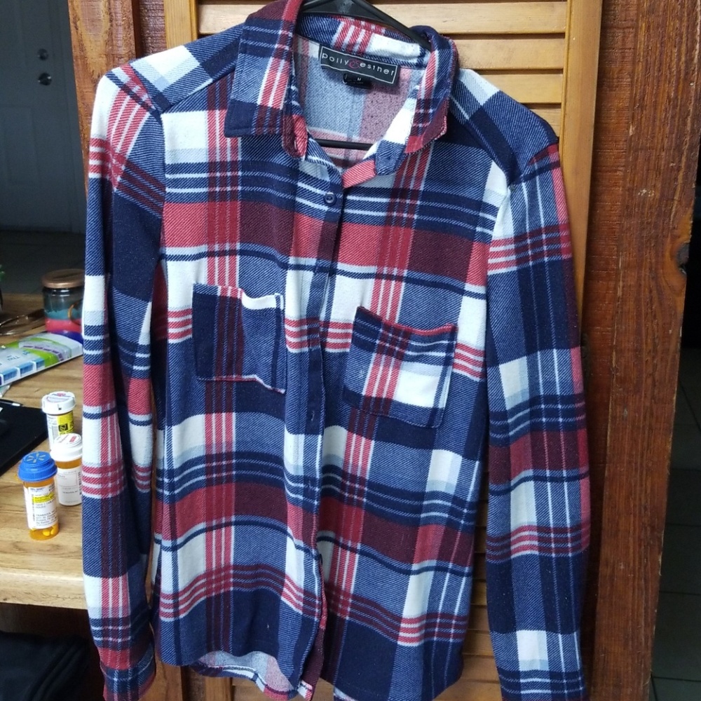 Super soft, thin, kinda fuzzy, long flannel